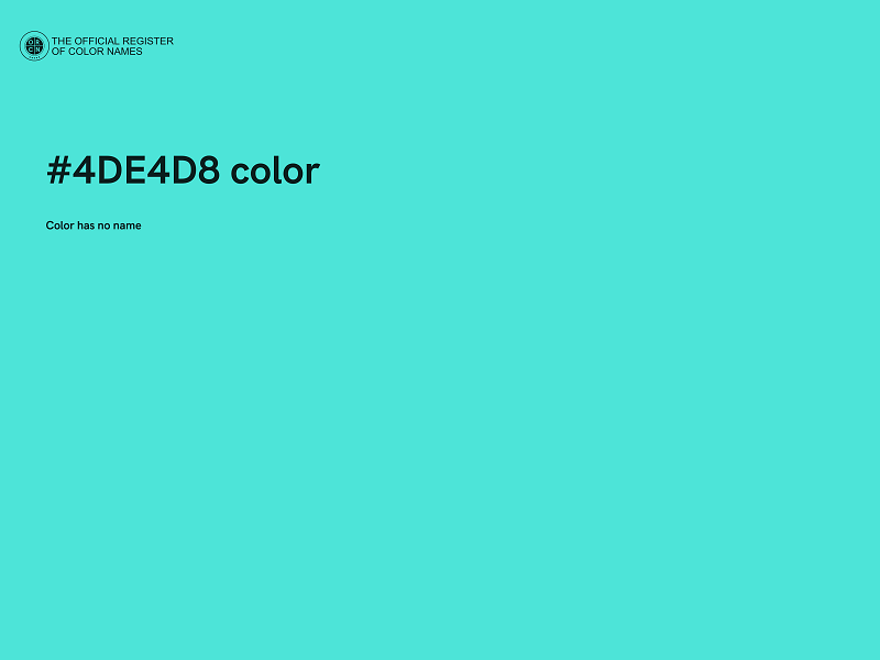 #4DE4D8 color image