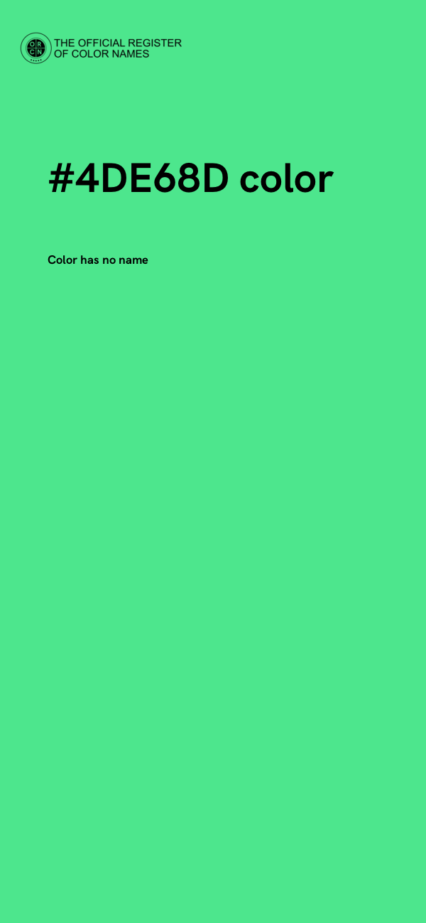 #4DE68D color image