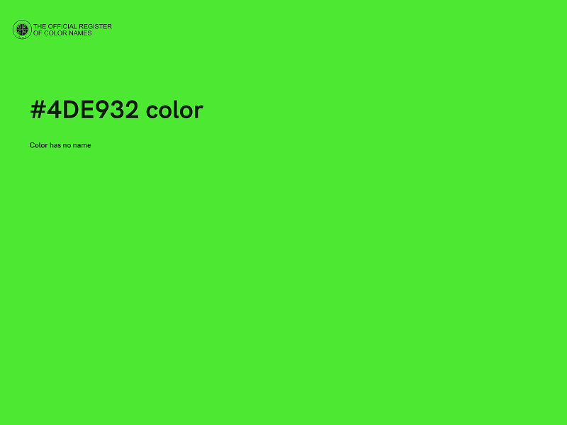 #4DE932 color image