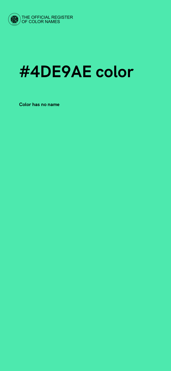 #4DE9AE color image