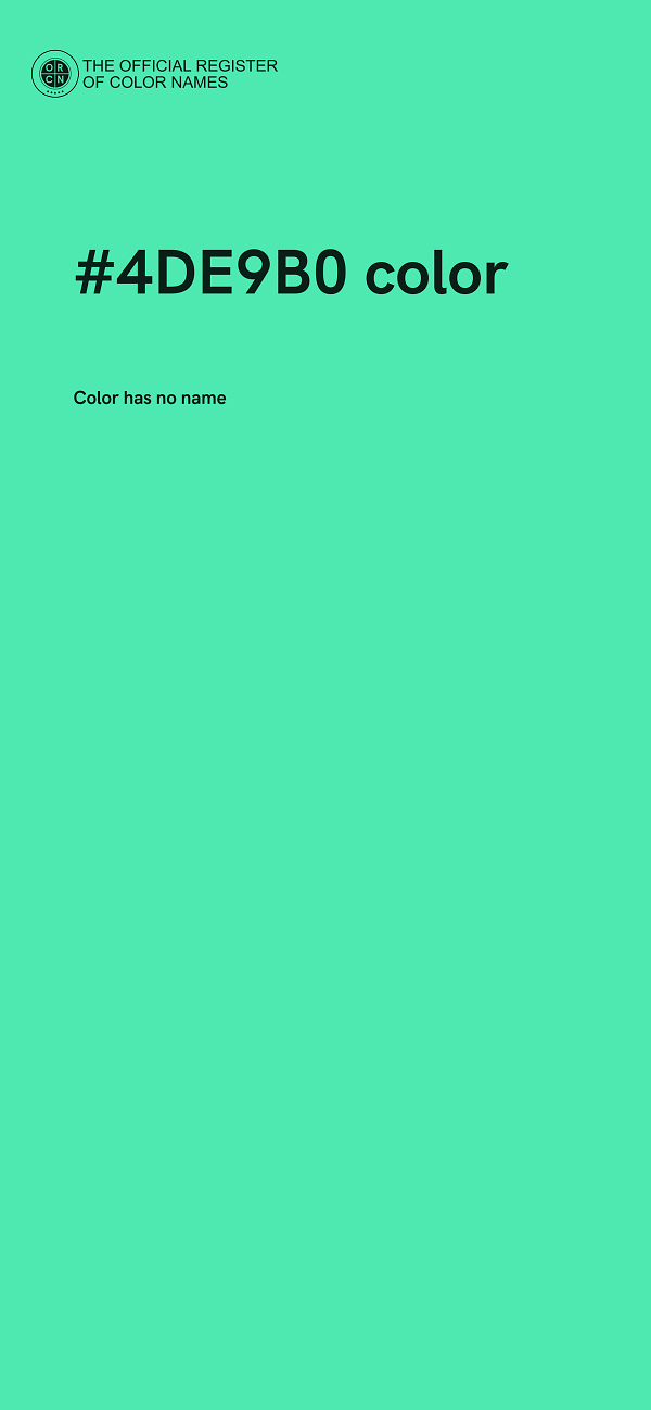 #4DE9B0 color image