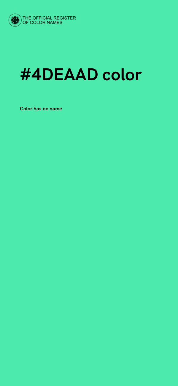 #4DEAAD color image