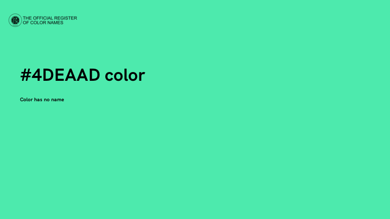 #4DEAAD color image