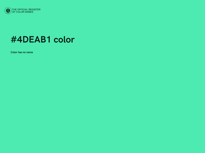 #4DEAB1 color image