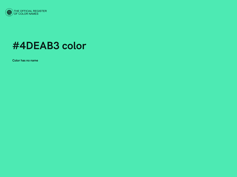 #4DEAB3 color image