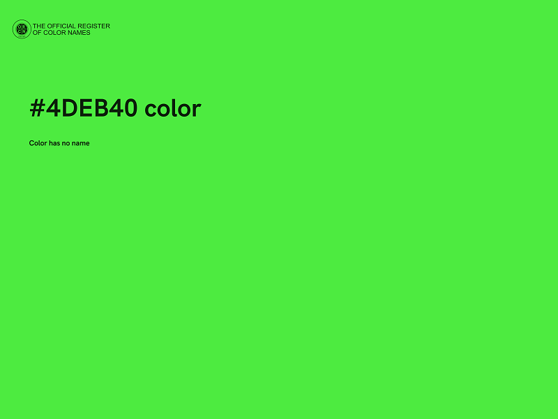 #4DEB40 color image