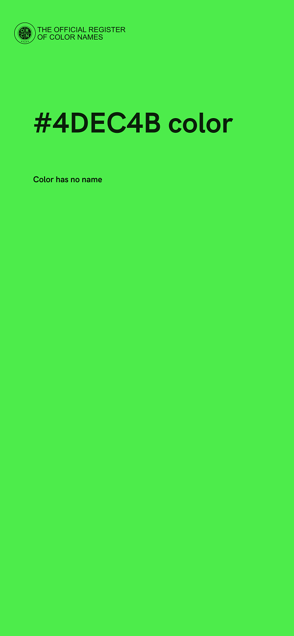 #4DEC4B color image