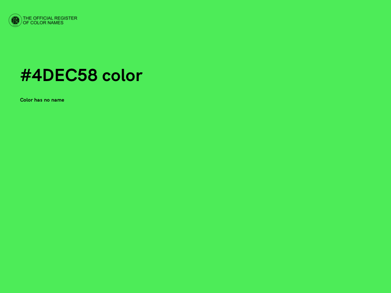 #4DEC58 color image