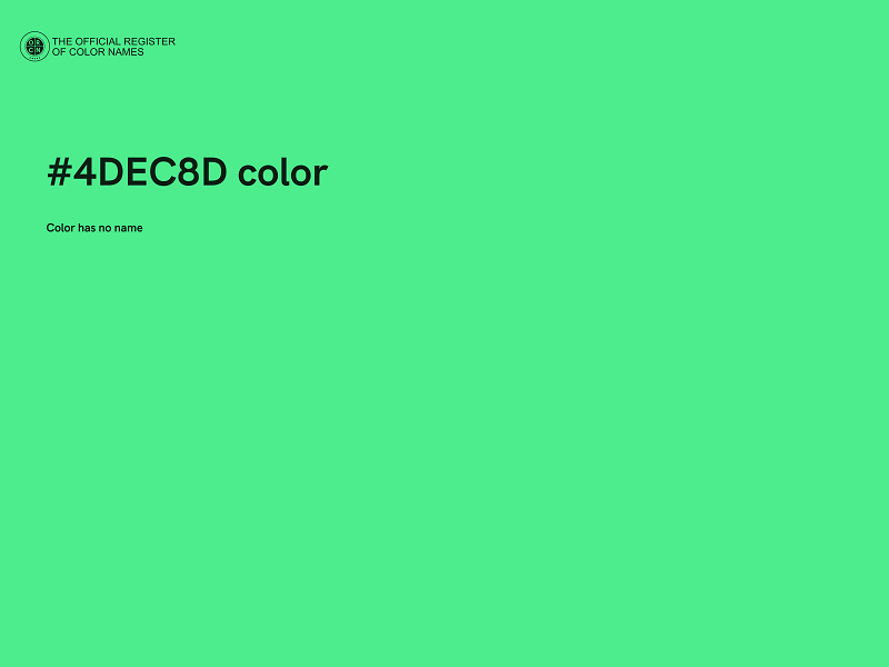 #4DEC8D color image