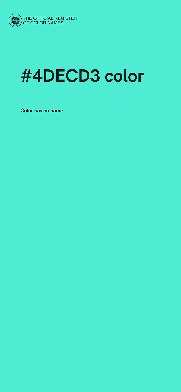 #4DECD3 color image