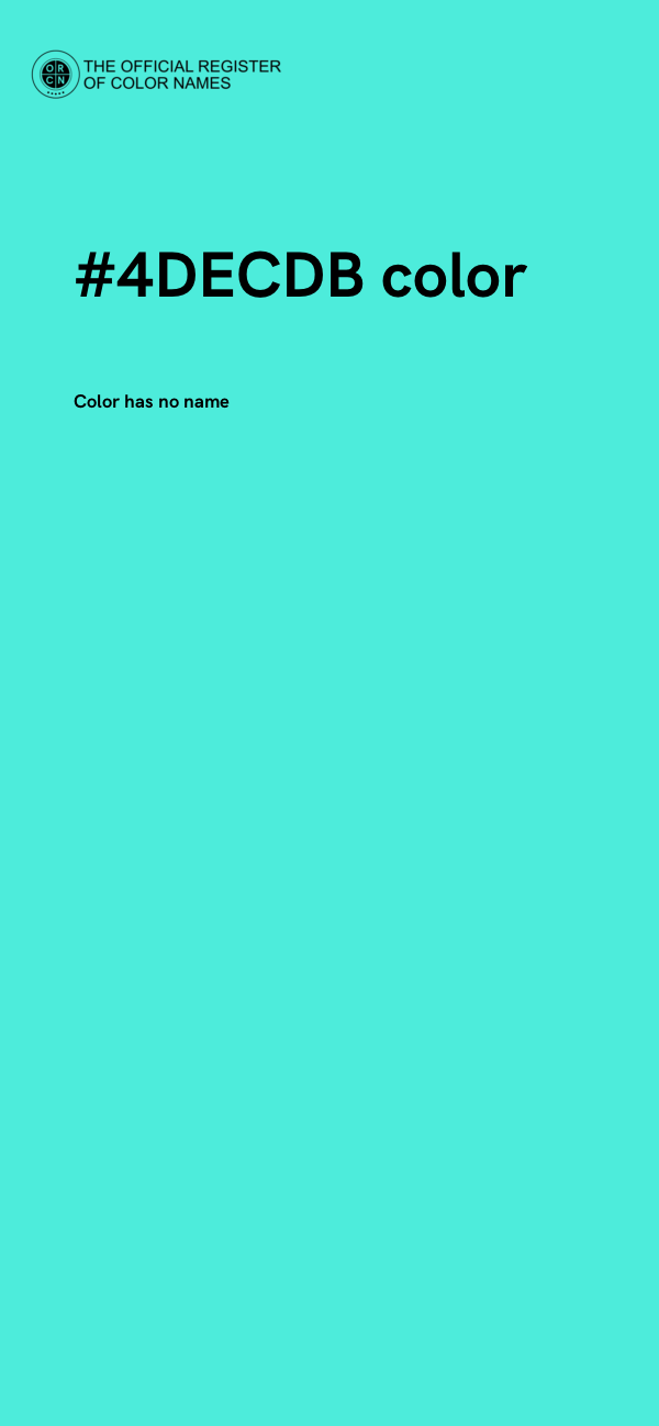 #4DECDB color image