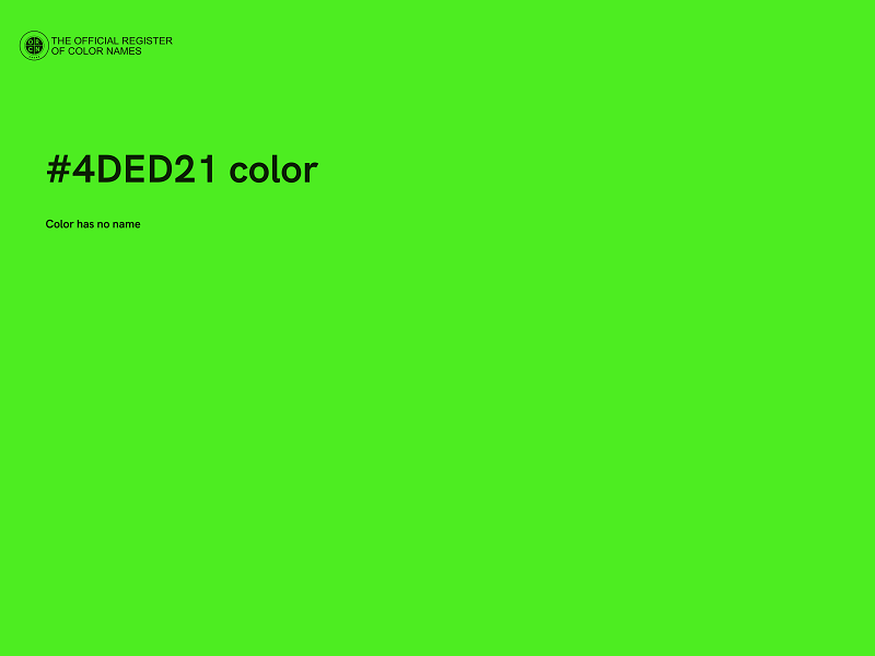 #4DED21 color image