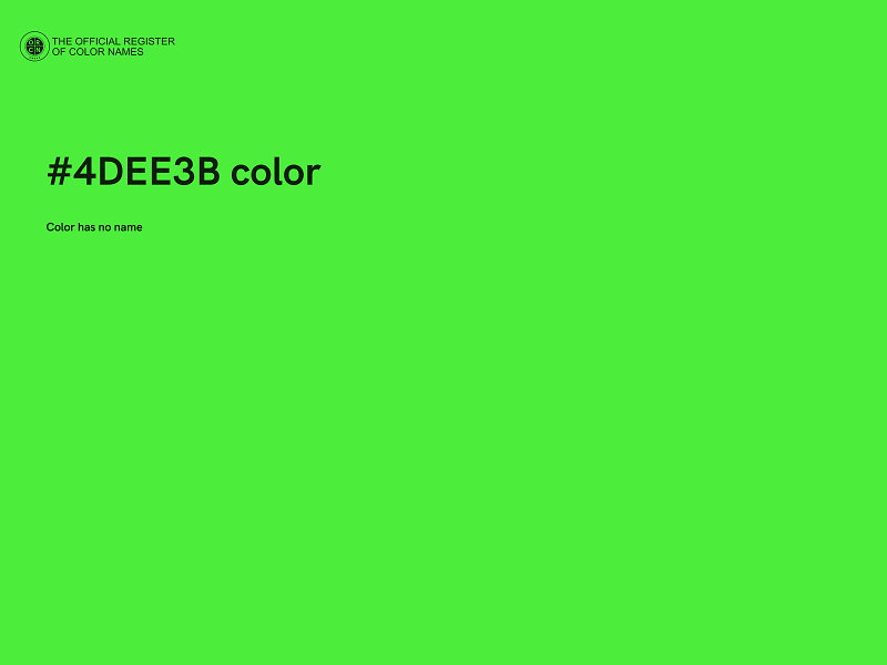 #4DEE3B color image