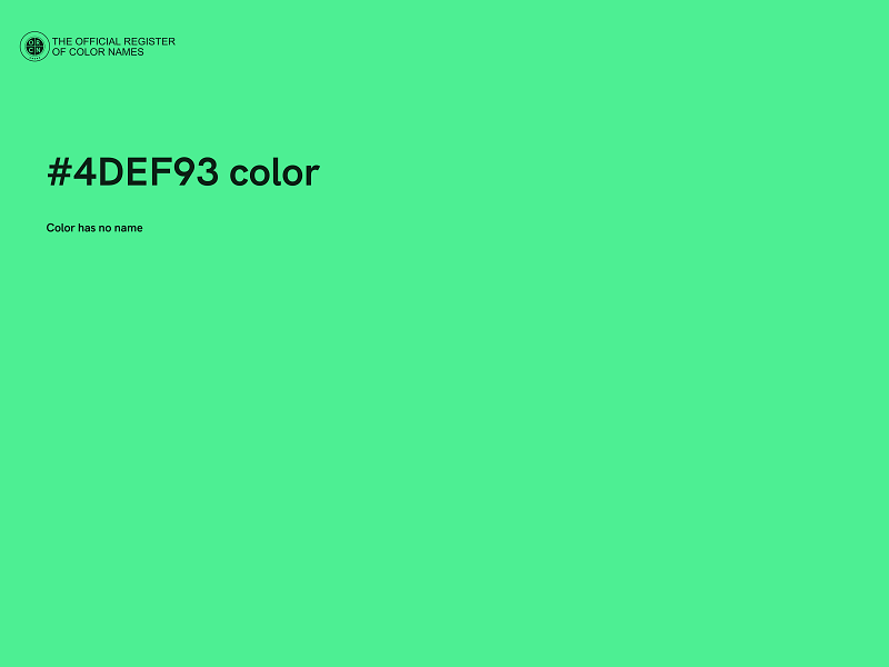 #4DEF93 color image