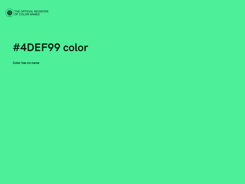 #4DEF99 color image