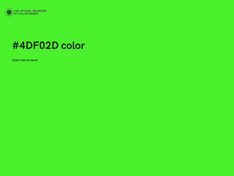 #4DF02D color image