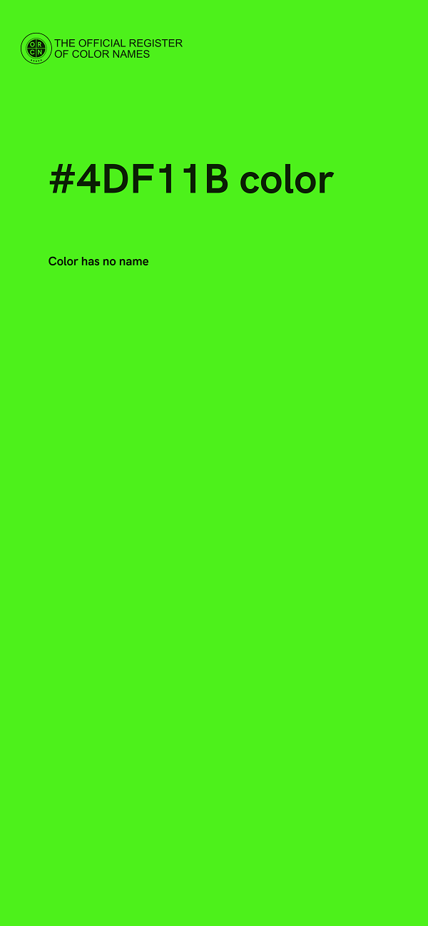 #4DF11B color image