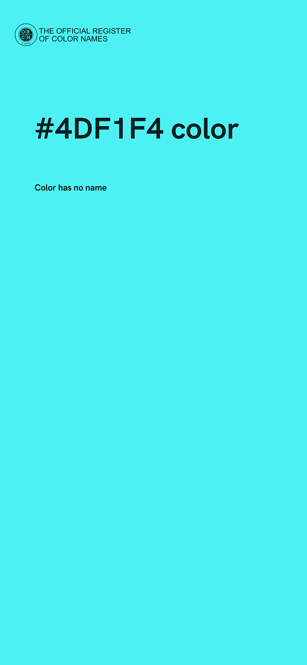 #4DF1F4 color image