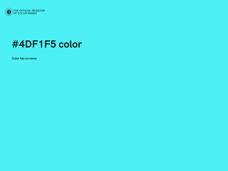 #4DF1F5 color image