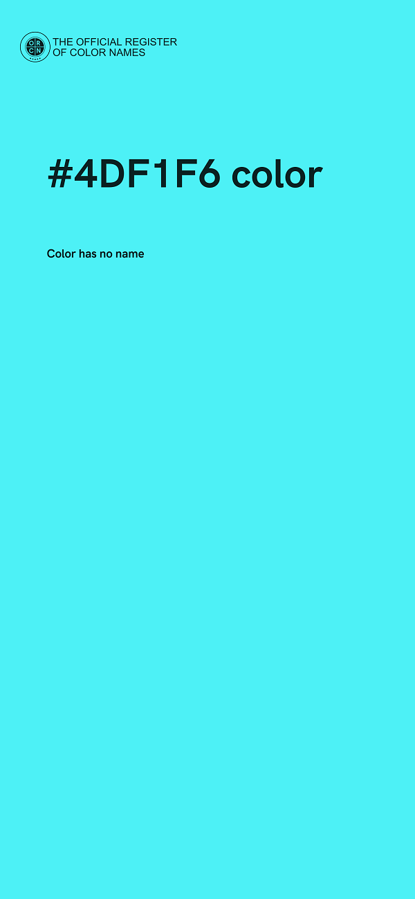 #4DF1F6 color image