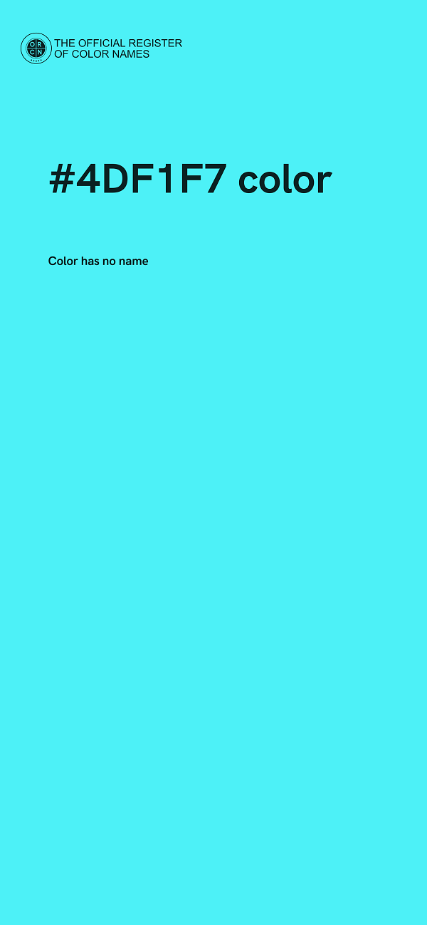 #4DF1F7 color image