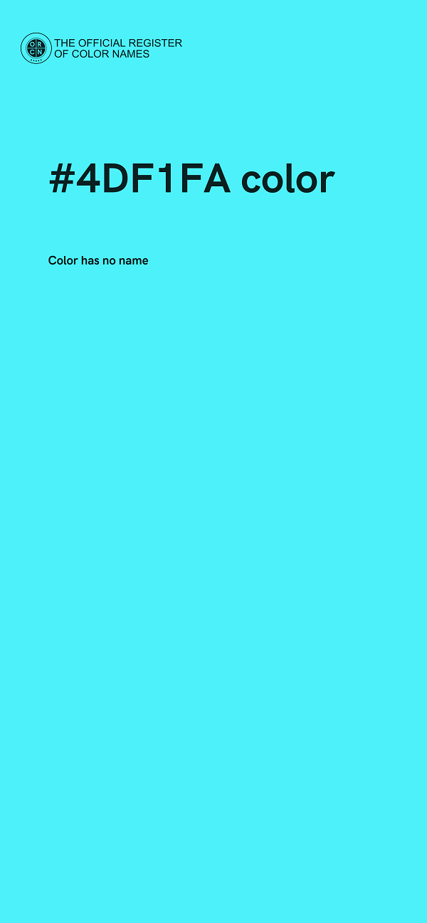 #4DF1FA color image