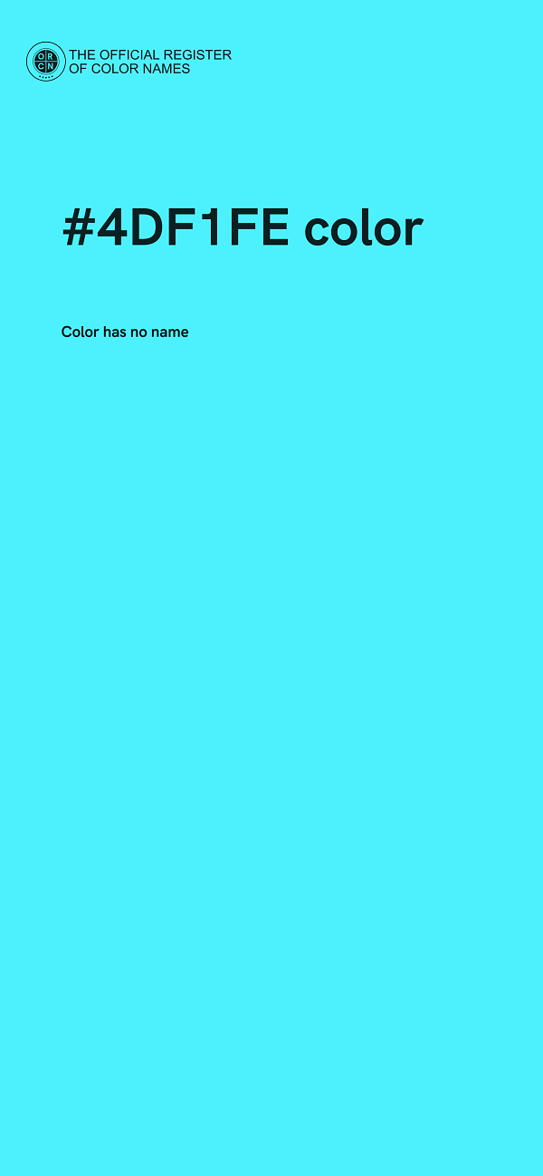 #4DF1FE color image