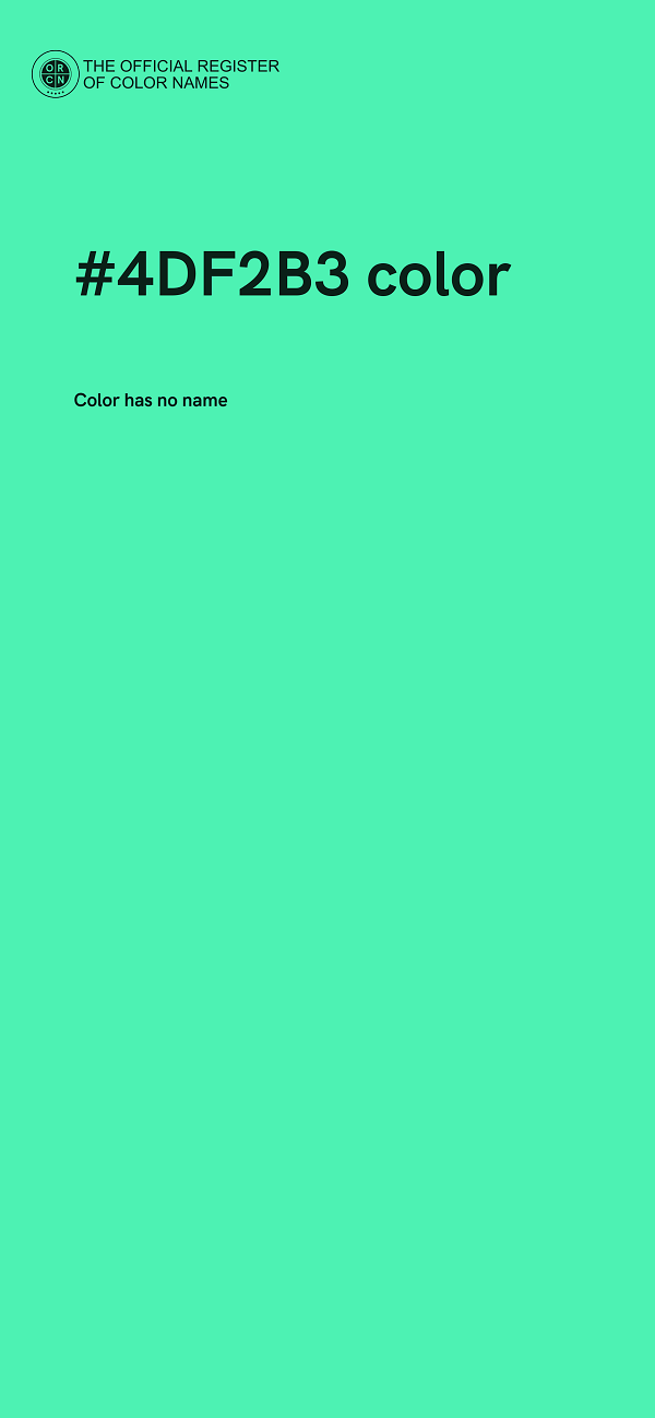 #4DF2B3 color image