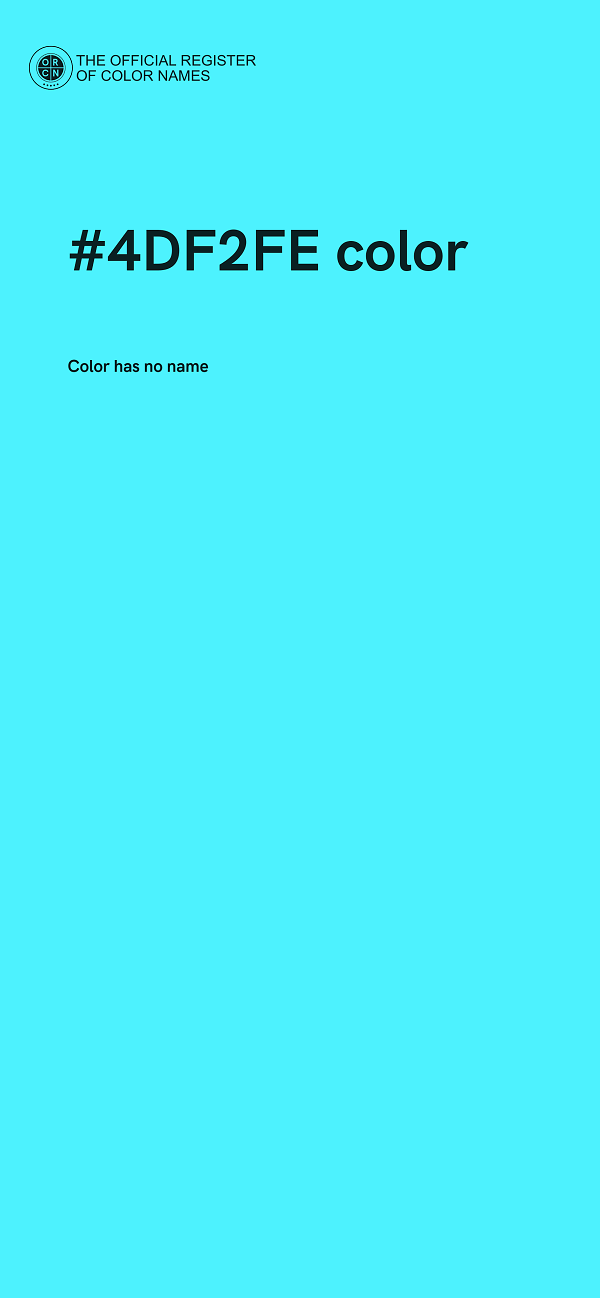 #4DF2FE color image