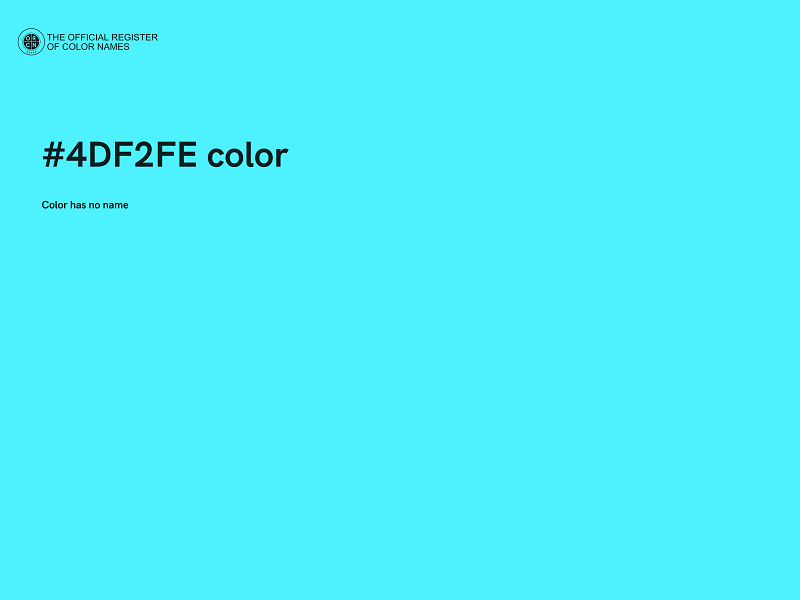 #4DF2FE color image