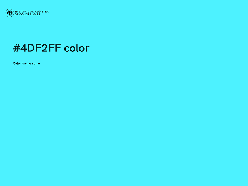 #4DF2FF color image