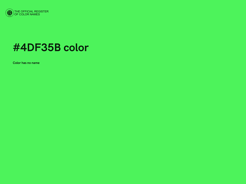 #4DF35B color image