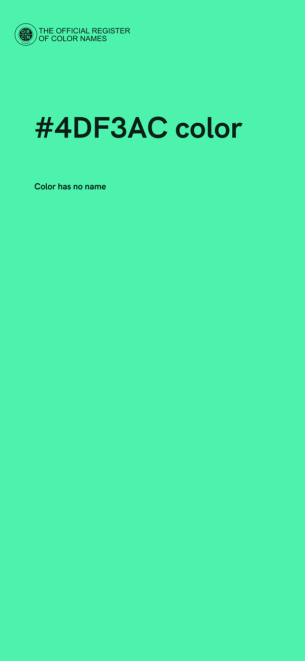 #4DF3AC color image