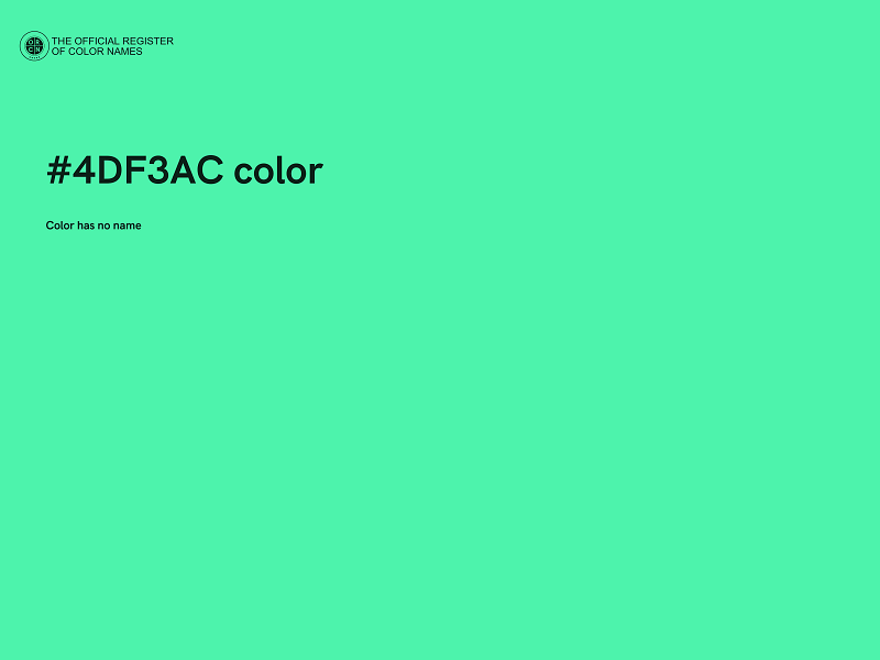 #4DF3AC color image