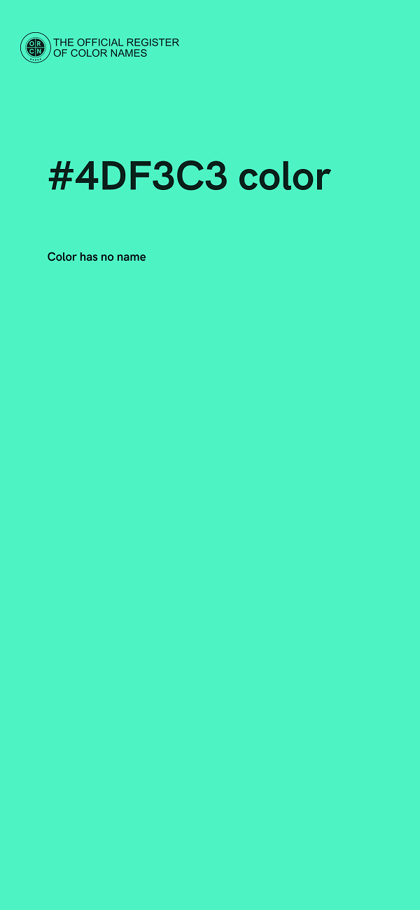 #4DF3C3 color image