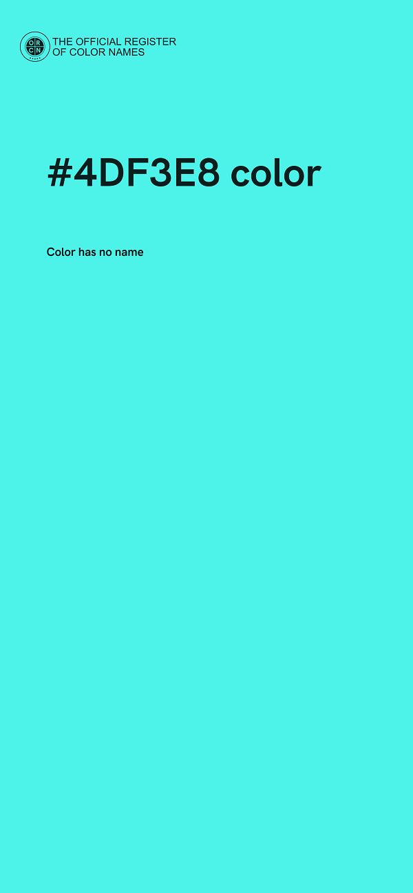 #4DF3E8 color image