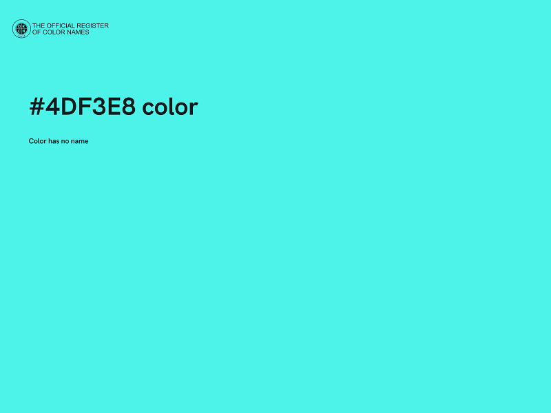 #4DF3E8 color image