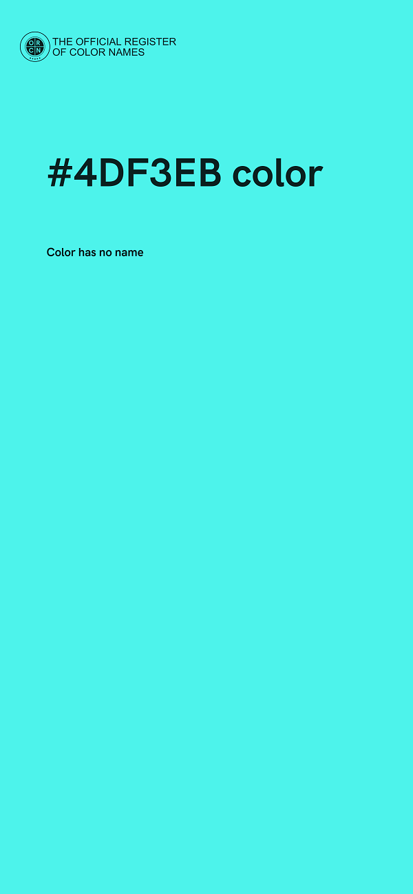 #4DF3EB color image