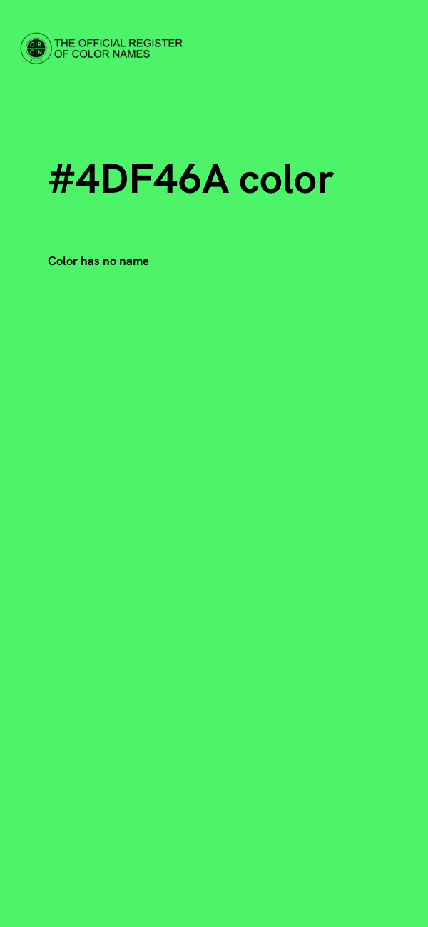 #4DF46A color image