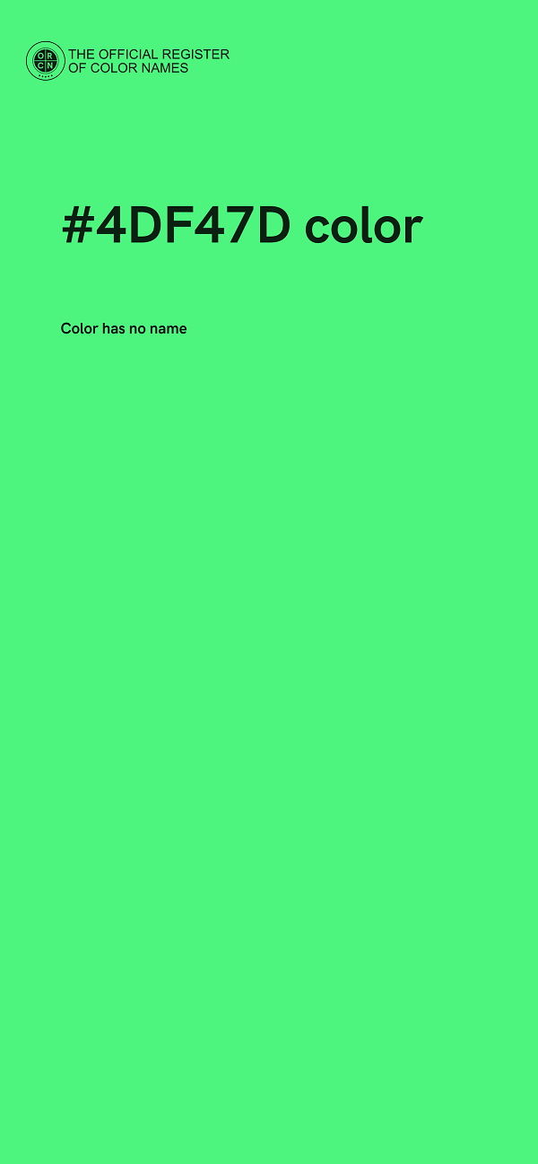 #4DF47D color image