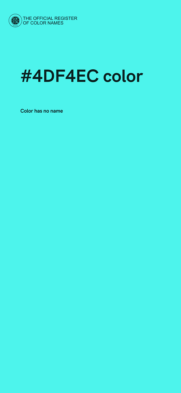 #4DF4EC color image