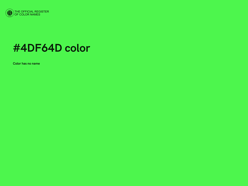 #4DF64D color image