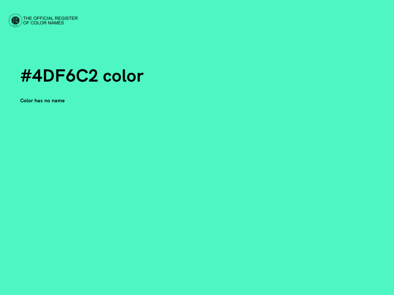#4DF6C2 color image
