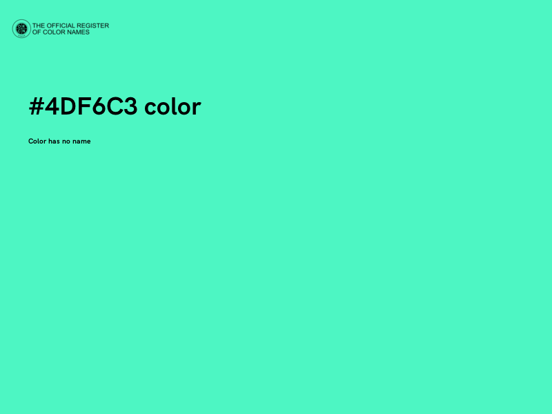 #4DF6C3 color image