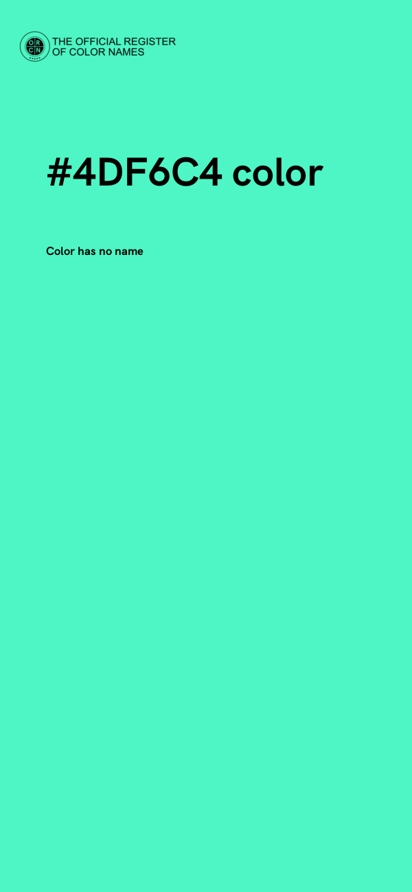 #4DF6C4 color image