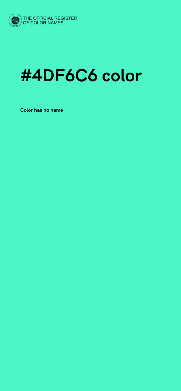 #4DF6C6 color image