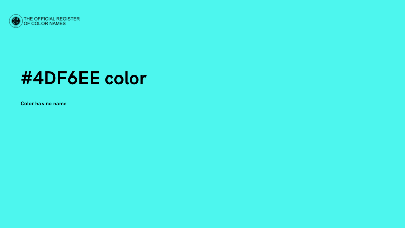 #4DF6EE color image