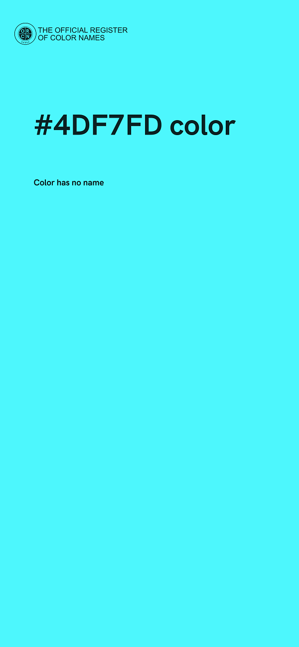 #4DF7FD color image