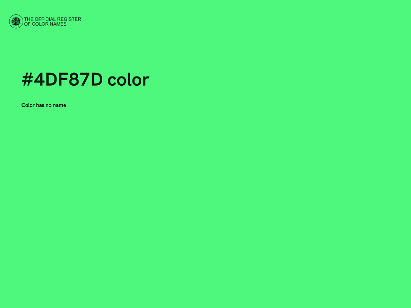 #4DF87D color image