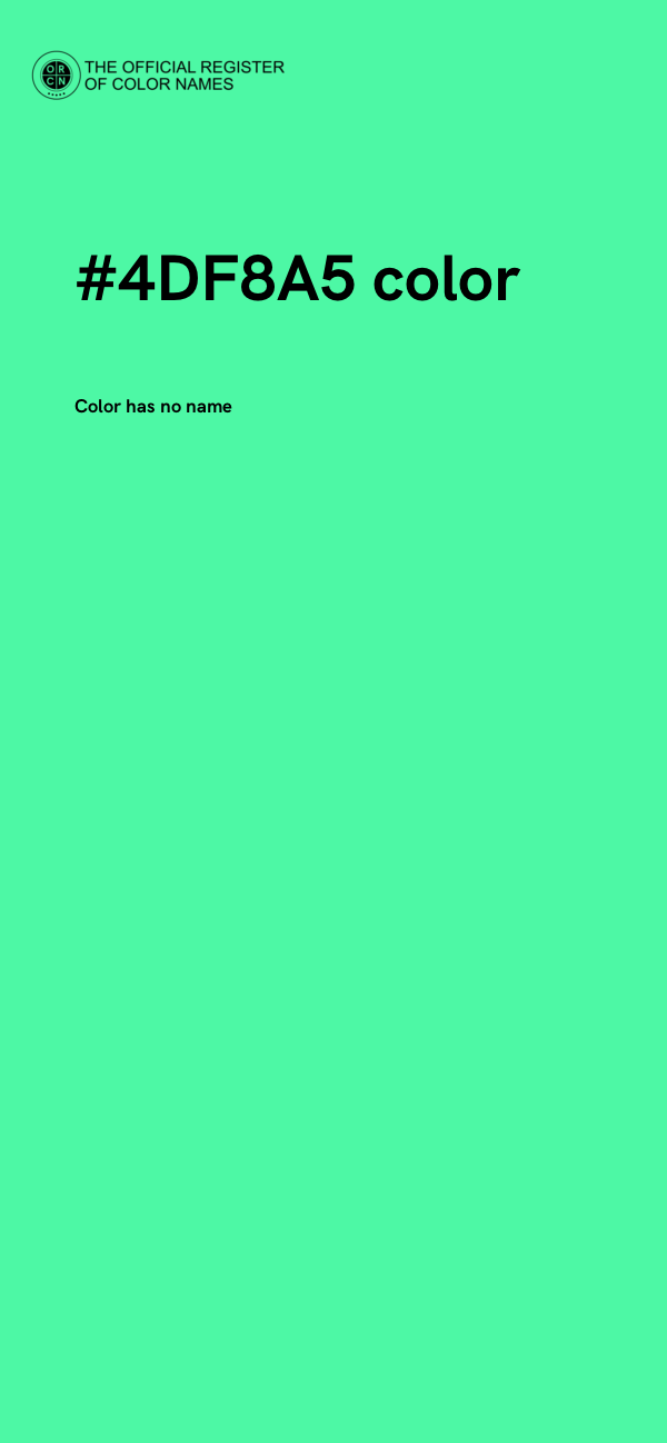 #4DF8A5 color image